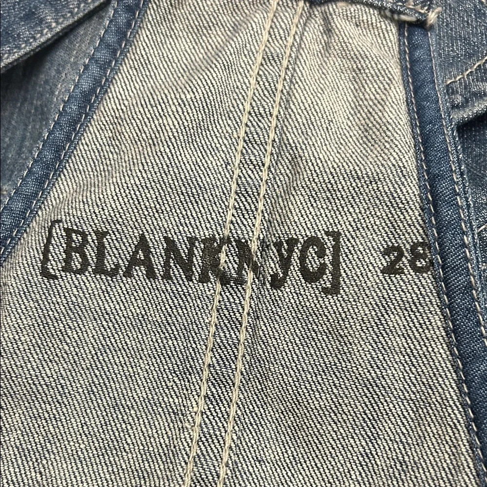 Blank NYC Denim Overalls with Distressed Detailing Size 28 EUC